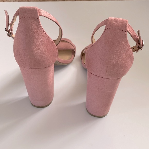 Brash Houston Mauve Pink Ankle Strap Heels - Picture 3 of 6